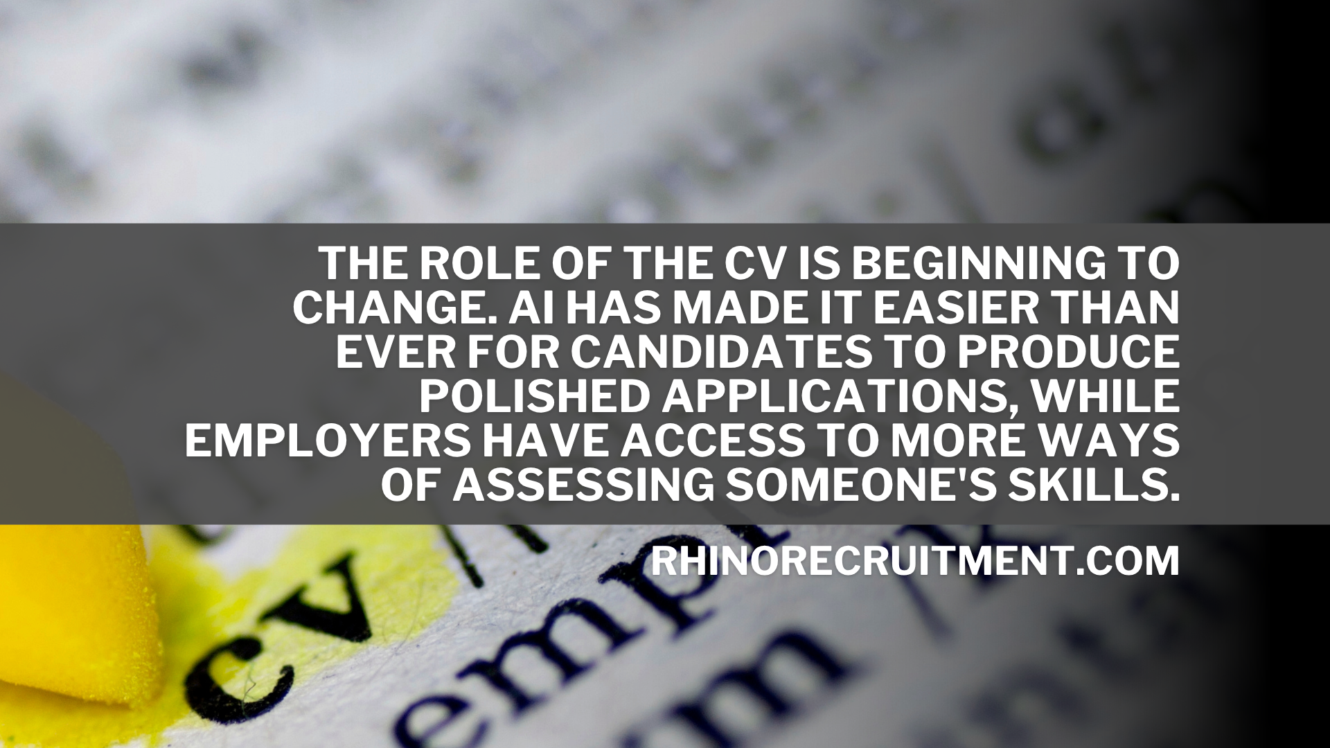 Is The CV Slowly Dying?