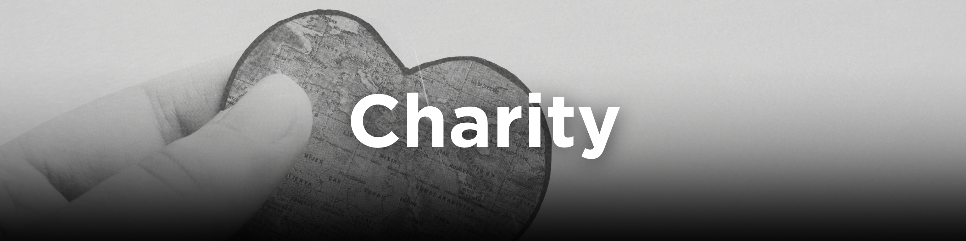 A map in the shape of a heart in black and white