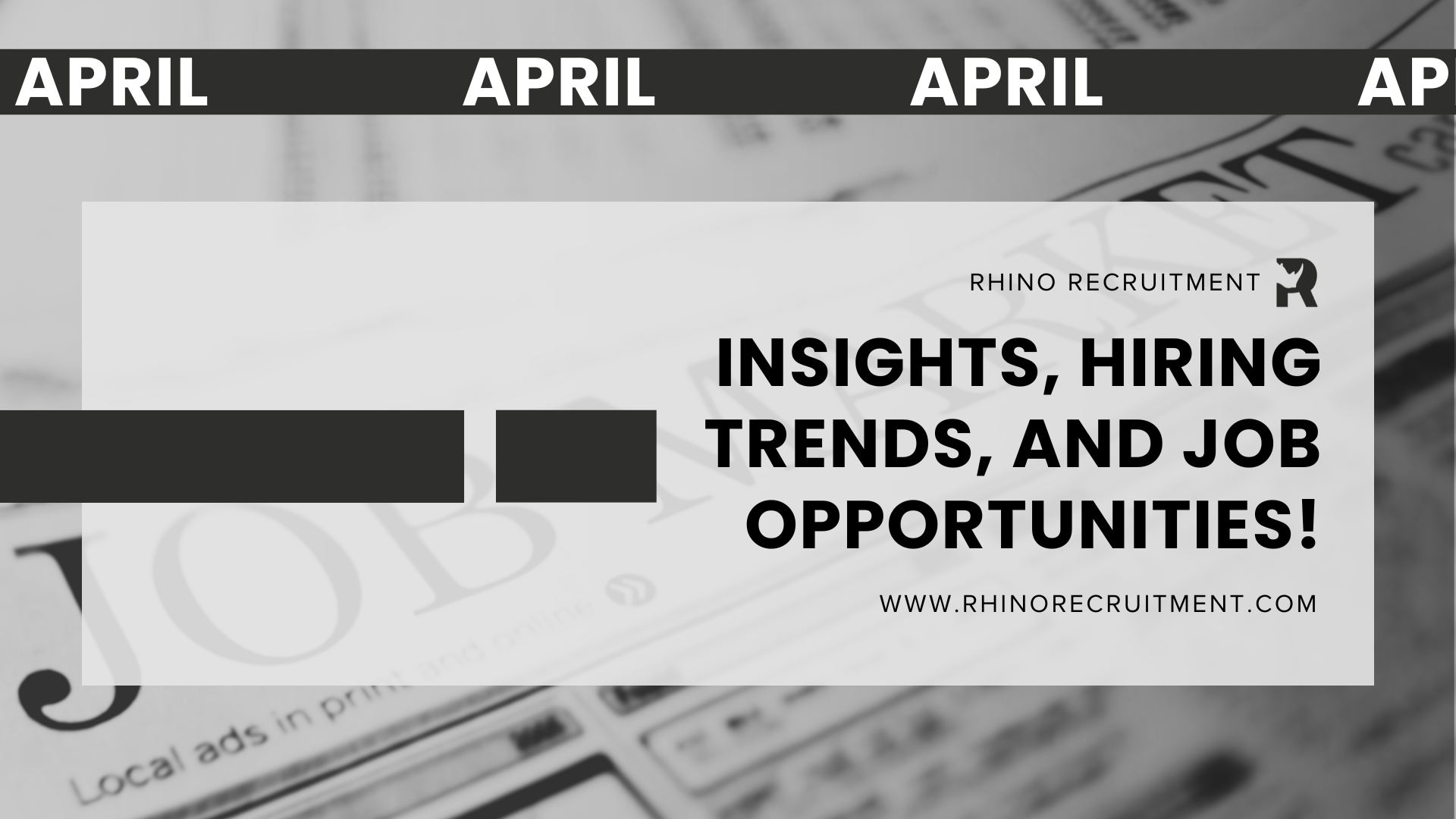 The Rhino Report – April 2026