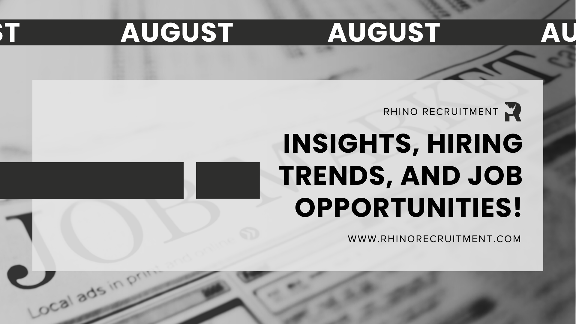 The Rhino Report – August 2026